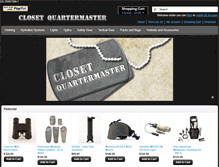 Tablet Screenshot of closetquartermaster.com